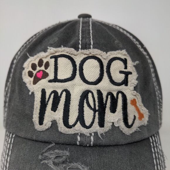 KBETHOS Women's Dog Mom Strapback Hat Gray Adjustable Patch Logo - Picture 4 of 13